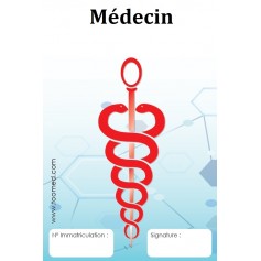 CADUCÉE - CROIX MÉDECIN, ROUGE — J-Medical