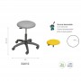 Tabouret circulaire base noire