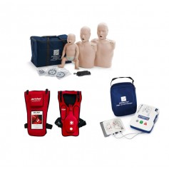 Pack mannequins Prestan avec défibrillateur de formation AED UltraTrainer et veste de formation Heimlich adulte