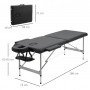 Table de massage en aluminium portable