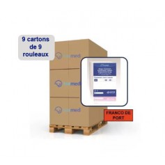 Lot de 9 carton de drap d'examen ouaté lisse - 50 x 38 cm LCH