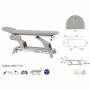 Table de massage électrique avec barre périphérique ecopostural avec accoudoirs