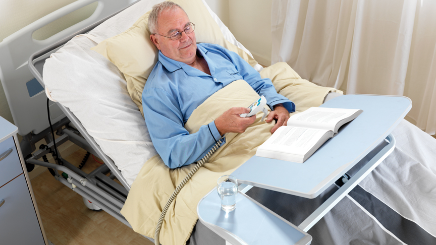 Table de lit à roulette pour lit médicalisé